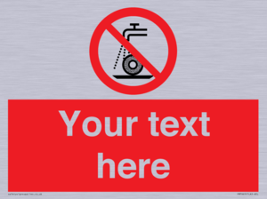 Custom prohibition Do not use for wet grinding